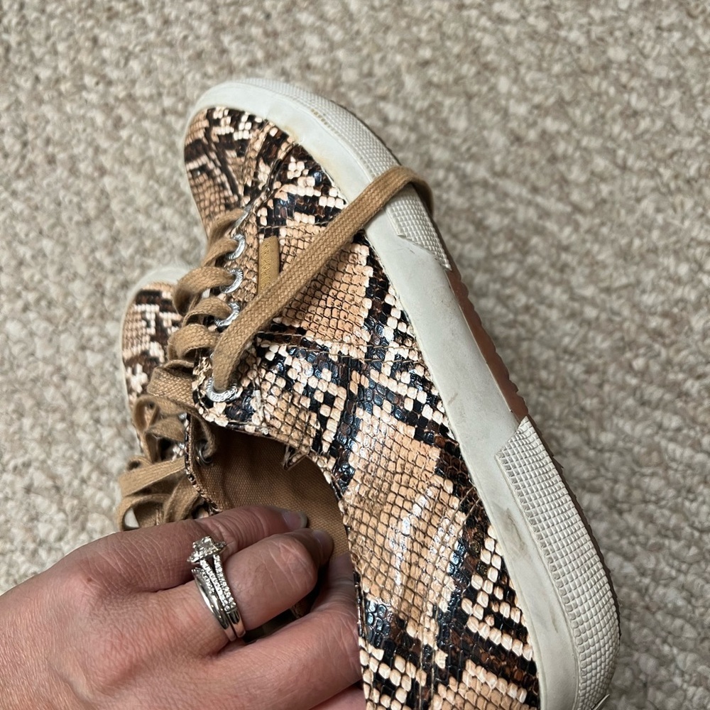 Superga Synth Python Snake Print Lace Up Sneakers… - image 4